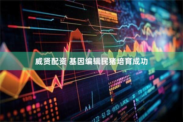 威贤配资 基因编辑民猪培育成功